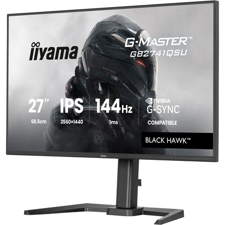 Iiyama g-master black hawk gb2741qsu-b1 27 gaming monitor (zwart, hdmi, displayport, 2x usb-a, usb-b, 144 hz)