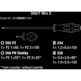 Wera 300 7 mix 2 schroevendraaierset (zwart groen, 7‑delig)