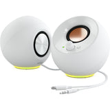 Creative pebble se pc-luidspreker (wit, bluetooth, usb-c, aux, rgb)