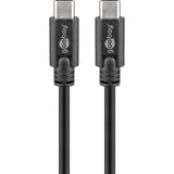 Goobay sync charge super speed usb-c kabel (zwart, 1,5 meter)