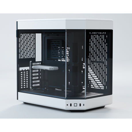Hyte y60 midi tower behuizing (wit zwart | 3x usb-a | tempered glass)