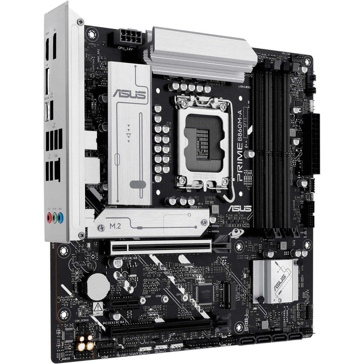 Asus prime b860m-a-csm socket 1851 moederbord (raid, 2.5 gb-lan, sound, µatx)