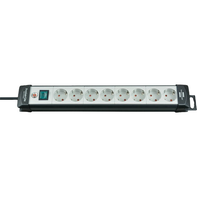 Brennenstuhl premium-line stekkerdoos 8-voudig zwart lichtgrijs 5m h05vv-f 3g1,5