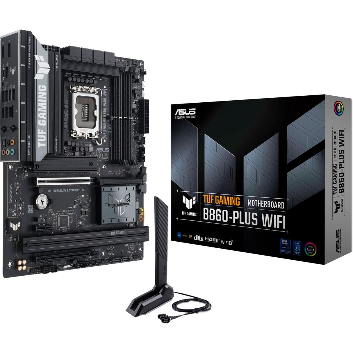 Asus tuf gaming b860-plus wifi socket 1851 moederbord (2.5 gb-lan, wi-fi 7, bt, sound, atx)
