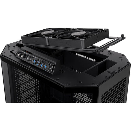 Thermaltake the tower 600 midi tower behuizing (zwart | 4x usb-a | 1x usb-c | tempered glass)