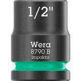 Wera 9608 dop-magneetstrip b impaktor imperial 1 dopsleutel (zwart groen, 9‑delig)