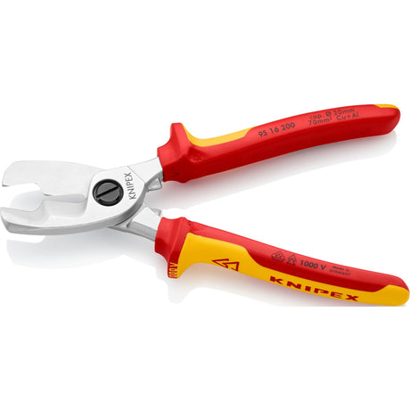 Knipex kabelschaar vde met dubbele snijkanten 9516200 kniptang