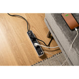 Brennenstuhl ecolor 4-voudige stekkerdoos met 2 usb-laadpoorten (meervoudige stekkerdoos usb c met schakelaar en 1,5m kabel)
