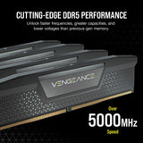 Corsair vengeance 16 gb ddr5-5200 (2x 8 gb) werkgeheugen (zwart, cmk16gx5m2b5200c40, xmp 3.0)