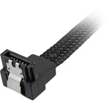 Sharkoon sata iii 90° sleeve kabel (zwart, 0,75 meter)