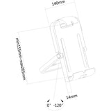 Neomounts tablet-un200white tablet steun standaard (wit)