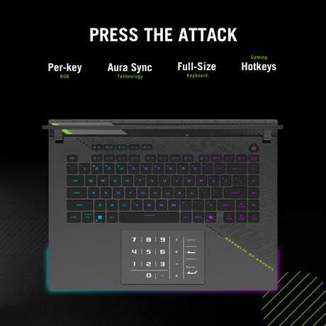 Asus rog strix g16 g614fr-s5252w 16 gaming laptop (grijs groen | r9 9955hx | rtx 5070 ti | 32 gb | 1 tb ssd)