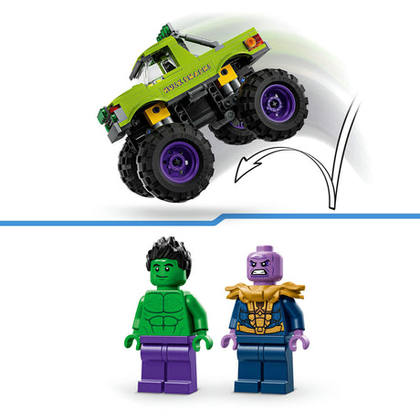 Lego marvel de hulk truck vs. thanos - superhelden speelgoed - 76312