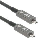 Act connectivity usb-c 3.2 gen2 active optical cable (aoc) aansluitkabel (grijs zwart, 5 meter)