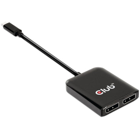 Club 3d usb 3.2 gen2 type-c (dp alt-mode) naar displayport dual monitor 4k60hz m f mst hub displayport splitter (zwart)