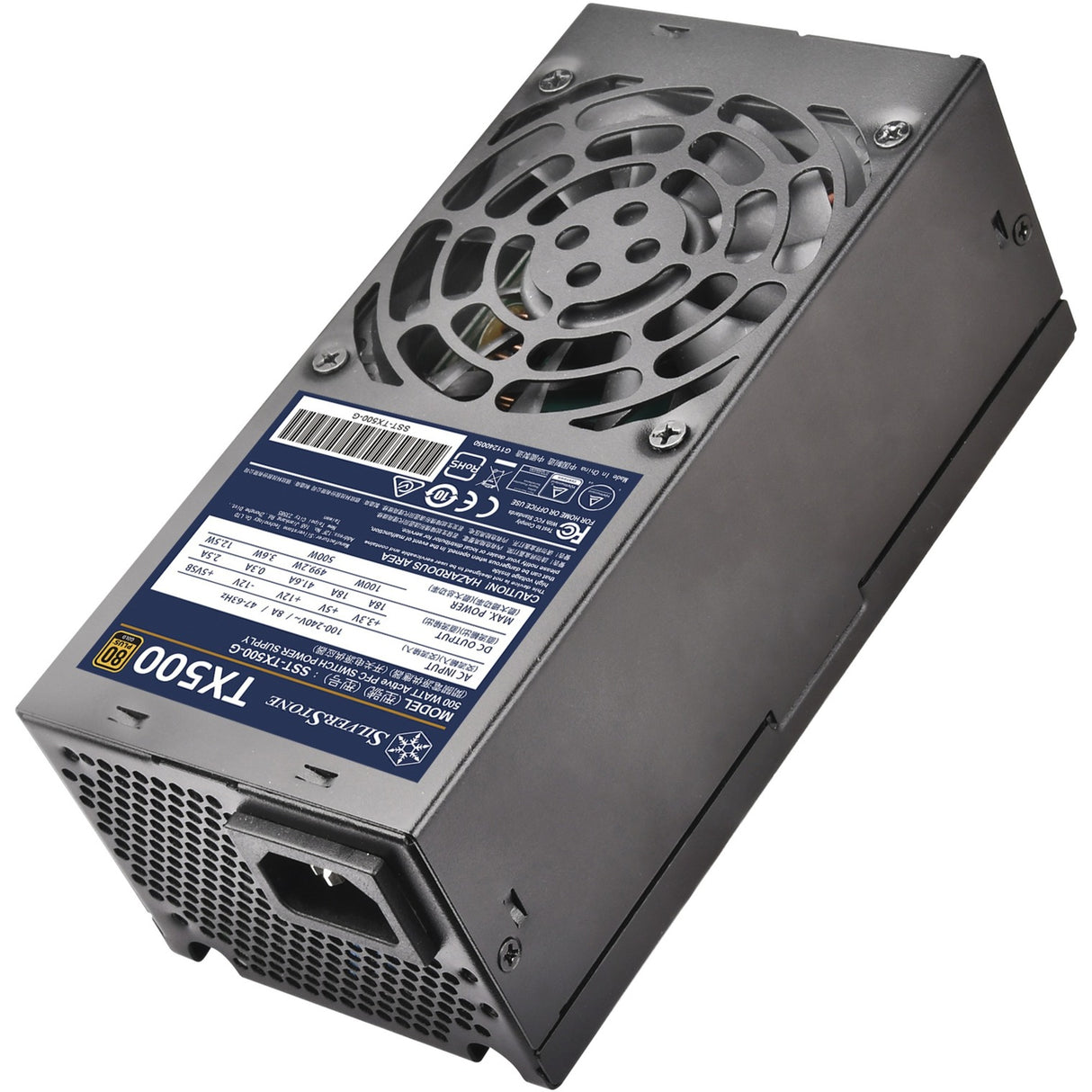 Silverstone sst-tx500-g 500 watt voeding (zwart, 2x pcie)