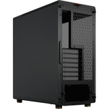 Fractal design north midi tower behuizing (zwart houtkleur | 2x usb-a | 1x usb-c | tempered glass)