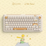 Iqunix zx75 sunset ponder wireless mechanical keyboard (lichtgeel, us lay-out (qwerty), iqunix little prince, 75%, rgb leds, hot-swappable, double-shot pbt, 2.4ghz | bluetooth 5.1 | usb-c)
