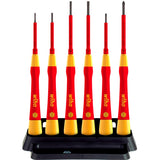 Wiha fijnschroevendraaierset picofinish electric (rood geel)