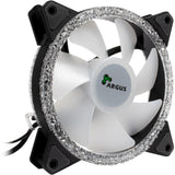 Inter-tech argus rs-07 rgb set120x120x25 case fans (zwart, 3 stuks, 120 x 120 x 25 mm, pwm)