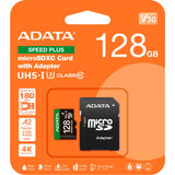 Adata speed plus microsdxc 128 gb geheugenkaart (uhs-i u3, class 10, v30, a2)