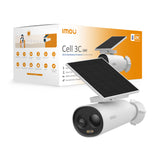 Imou cell 3c all-in-one - 2k draadloze beveiligingscamera voor buiten - inclusief ingebouwd zonnepaneel - volledig draadloos - bewaking voor buiten met nachtzicht in kleur - sirene - ip66 weerbestendig - grote 5000mah batterijcapaciteit