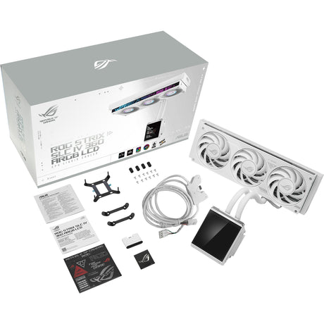 Asus rog strix slc iv 360 argb lcd white edition waterkoeling (wit)