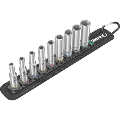Wera belt a deep 1 doppenset, 1 4 dopsleutel (zwart, 9-delig)