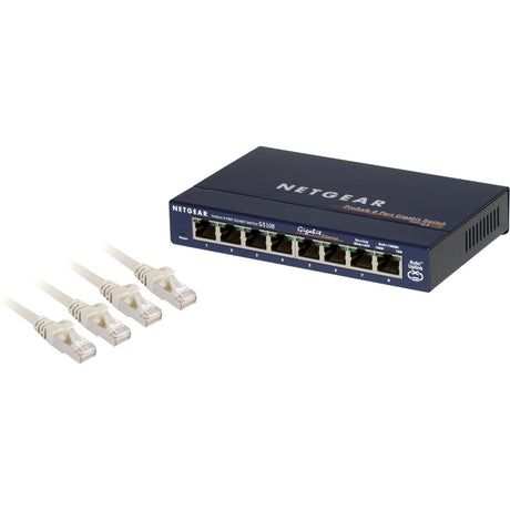 Netgear gs108 switch (blauw, retail)