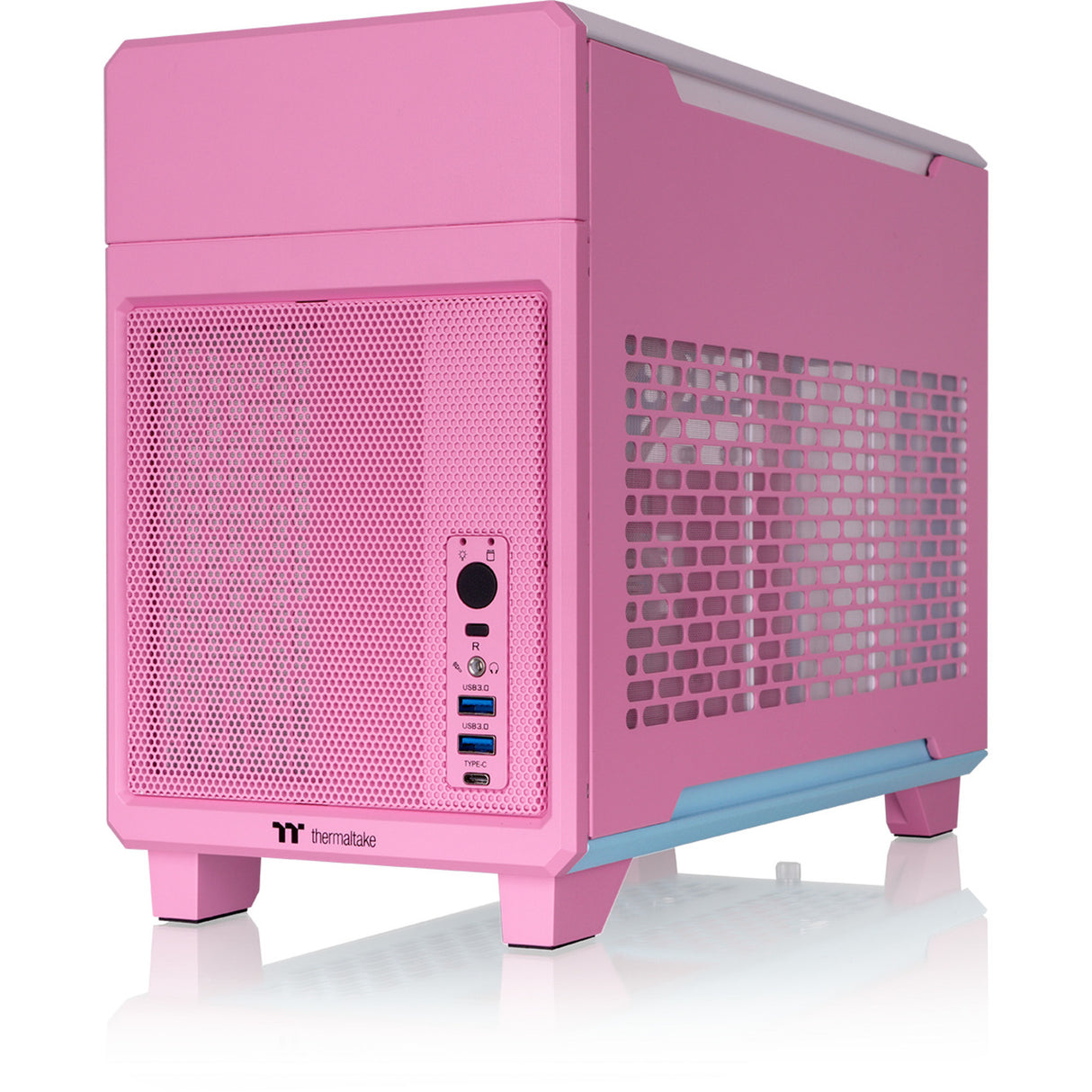 Thermaltake tr100 bubble pink mini tower behuizing (pink | 2x usb-a | 1x usb-c)
