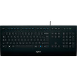 Logitech k280e toetsenbord (zwart, eu lay-out (qwerty), rubberdome)