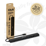 Club 3d 10-1 portable dock usb type-c 10gbps to hdmi 8k30hz pd3.1 max.140 watt dockingstation (zwart, hdmi, usb-c, lan)
