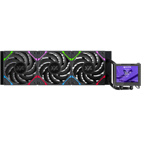 Xyz pc gear hydroview aio 360 waterkoeling (zwart, argb, pwm)