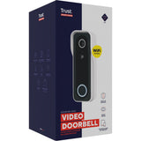 Trust draadloze video deurbel - doorcam-3000 - accu oplaadbaar met usb-c - 2k 3mp - geen abonnementskosten - inclusief chime - deurbel met camera - wit