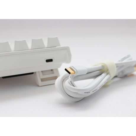 Ducky one 2 pro mini white classic rgb mechanisch gaming toetsenbord (wit, us lay-out (qwerty), cherry mx brown, 60%, rgb led, double-shot pbt, quack mechanics)