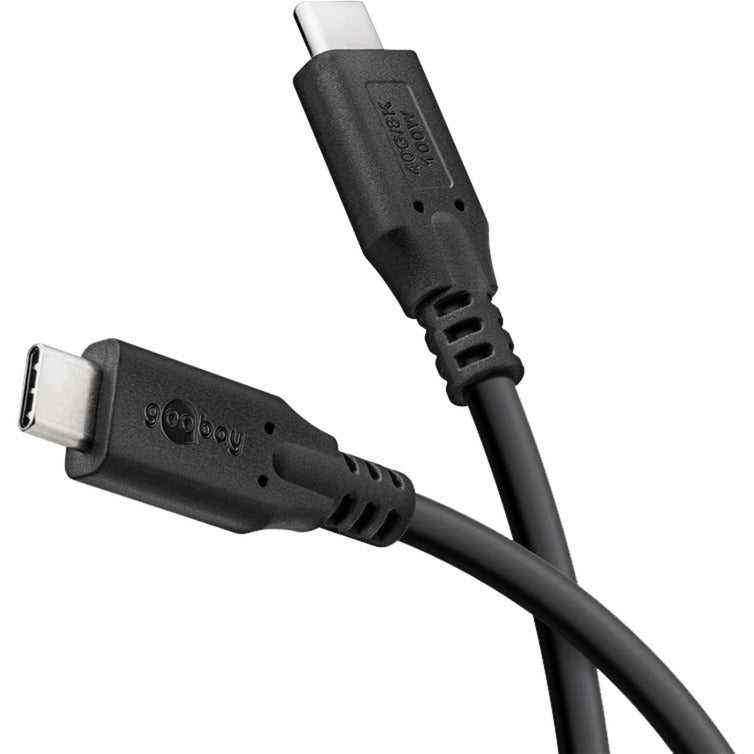 Goobay usb-c 4.0 > usb-c kabel (zwart, 0,5 meter)