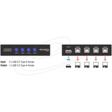 Delock switch usb 2.0 4 port manual usb-switch