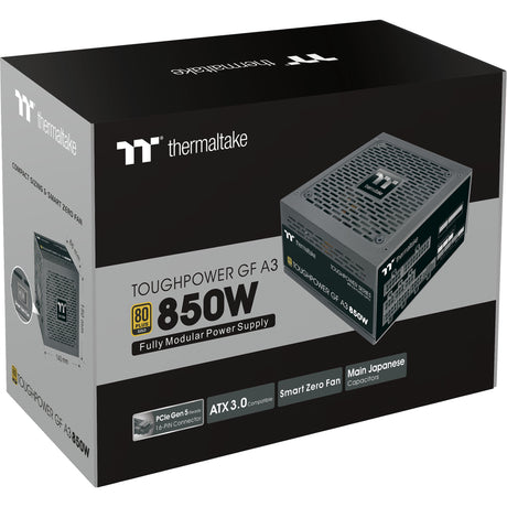 Thermaltake toughpower gf a3 gold - tt premium edition modulaire 850 watt voeding (zwart, 4x pcie)