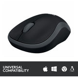 Logitech wireless mouse m185 (grijs, retail)