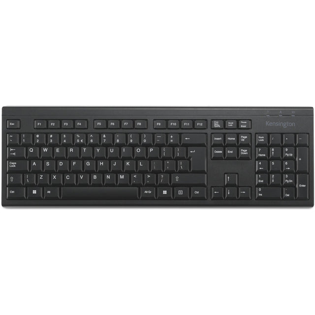 Kensington kb150 eq wireless keyboard (zwart, us lay-out (qwerty), membraan, 100%)