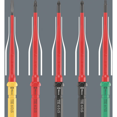 Wera kraftform kompakt vde 16 torque extra slim 1 tool finder schroevendraaier (rood geel, 16‑delig)
