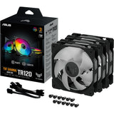 Asus tuf gaming tr120 argb case fans (zwart, 3 stuks, 120 x 120 x 25 mm)