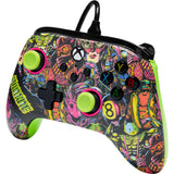 Powera advantage controller met kabel voor de xbox series x|s - fortnite: glow (neongroen, xbox series x|s, xbox one, pc)
