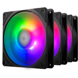 Cooler master mobius 120p argb 120x120x25 case fans (zwart, 3 stuks, 120 x 120 x 25 mm, pwm)