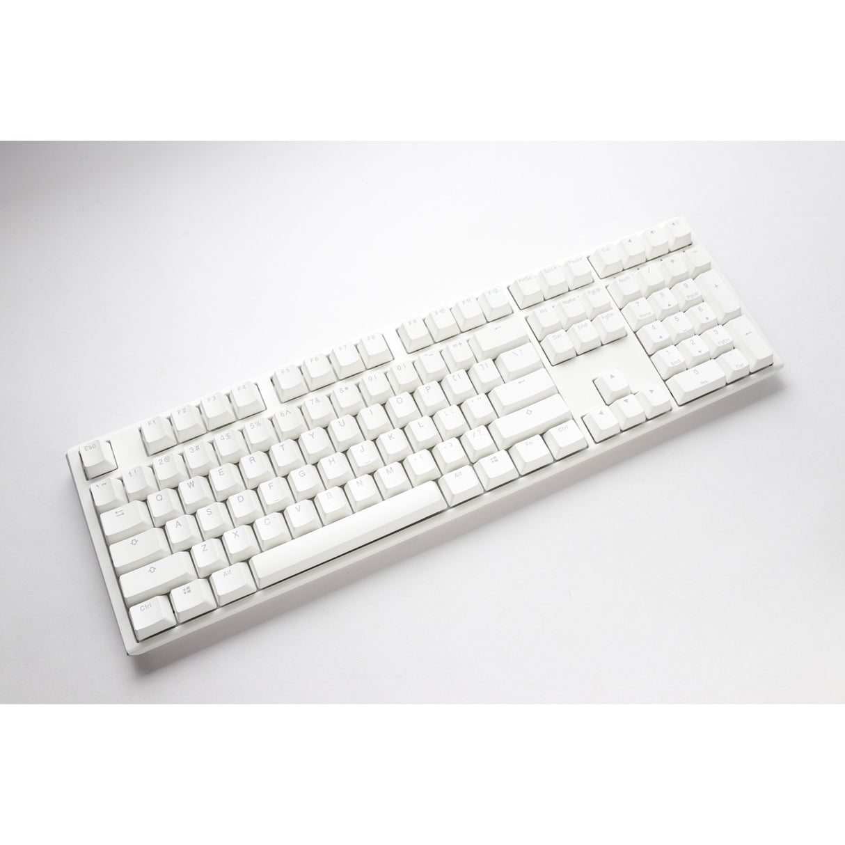 Ducky one 3 classic pure white rgb mechanisch toetsenbord (wit, us lay-out (qwerty), cherry mx silent red, 100%, rgb led, double-shot pbt, hot-swappable, quack mechanics)
