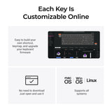 Keychron q5 he qmk wireless custom keyboard (wit, us lay-out (qwerty), gateron double-rail magnetic nebula, 96%, rgb leds, osa double-shot pbt, hot swap, knob, 2.4ghz | bluetooth 5.1 | usb-c)