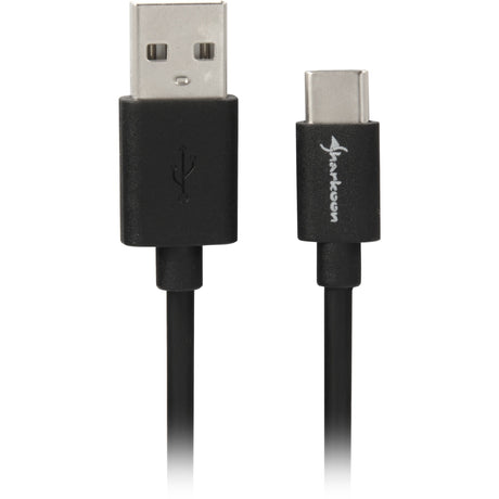 Sharkoon usb-a 2.0 - usb-c kabel (zwart, 2 meter)