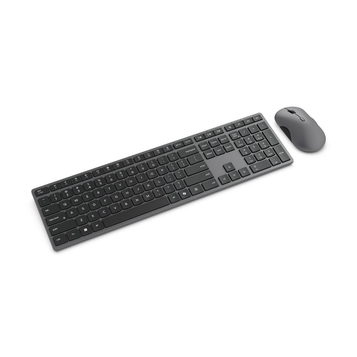 Lenovo 700 modern multi-device wireless combo desktopset (grijs, us lay-out (qwerty), 100%, 4000 dpi, 2.4 ghz, bt 5.3, usb-a)