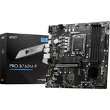 Msi pro b760m-p socket 1700 moederbord (zwart, raid, gb-lan, sound, µatx)