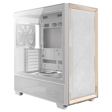 Antec flux midi tower behuizing (wit | 2x usb-a | 1x usb-c | tempered glass)
